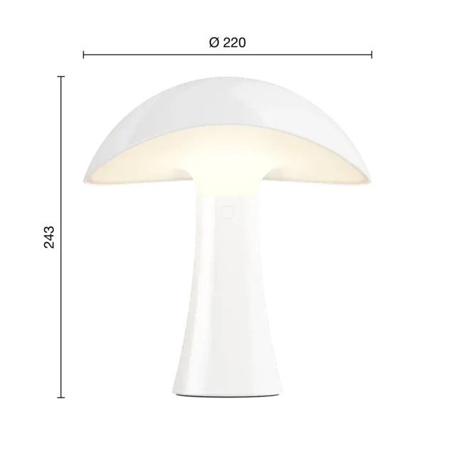 Louis Poulsen Lampada da tavolo portatile Rumee 220 bianco nuvola - 5744171821