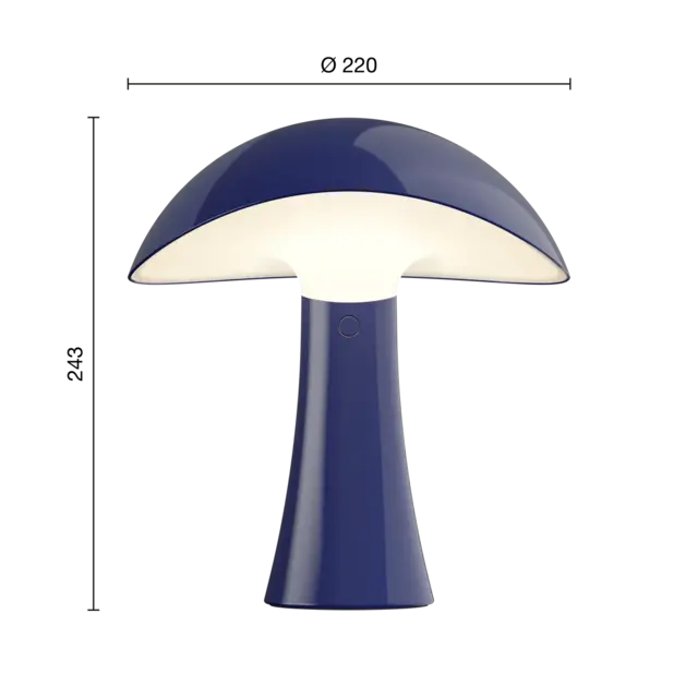 Louis Poulsen Rumee 220 bärbar bordslampa nattblå - 5744171847
