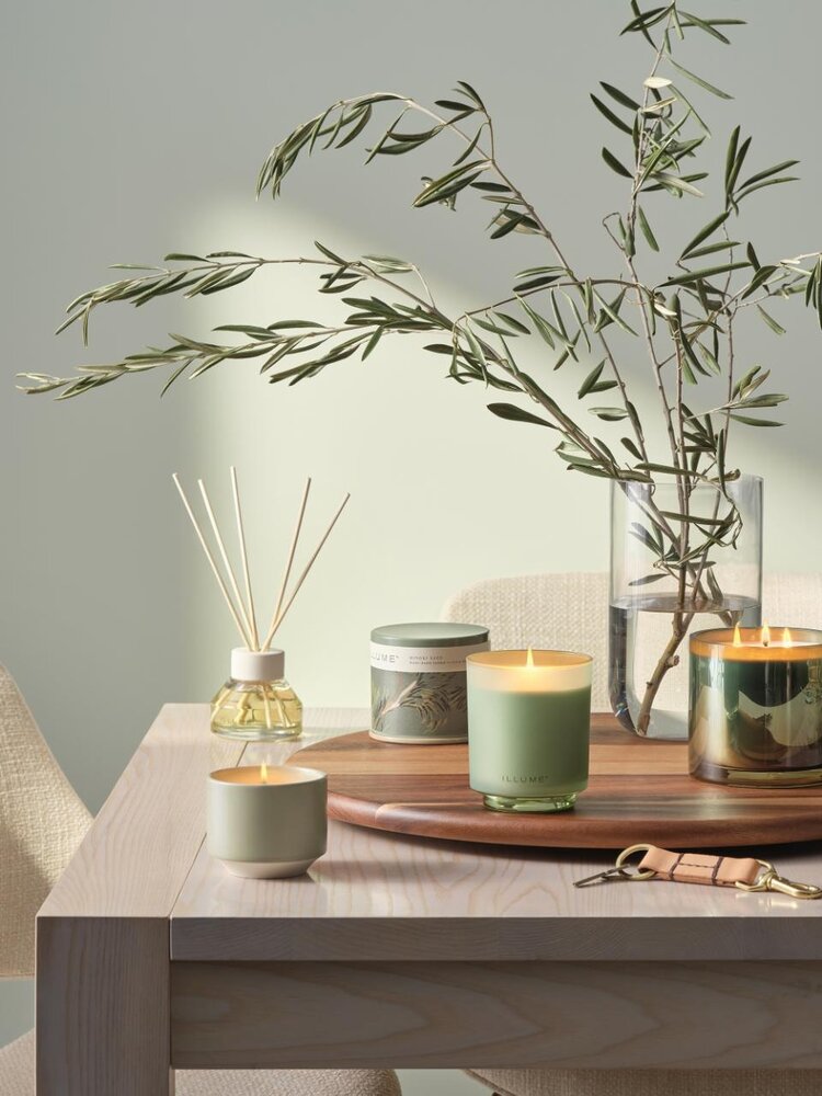 Illume Hinoki salvie statement-lys grønt - 4626100300