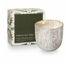 Illume Balsam & cedar crackle kaars groen Illume Balsam & cedar crackle kaars groen