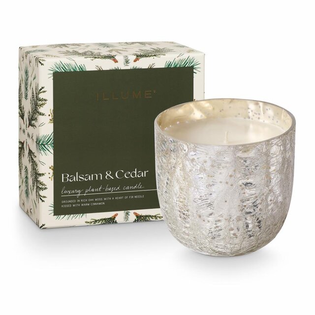Illume Balsam & cedar crackle candle green - 4628407200