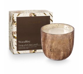 Illume Woodfire Crackle Kerze braun