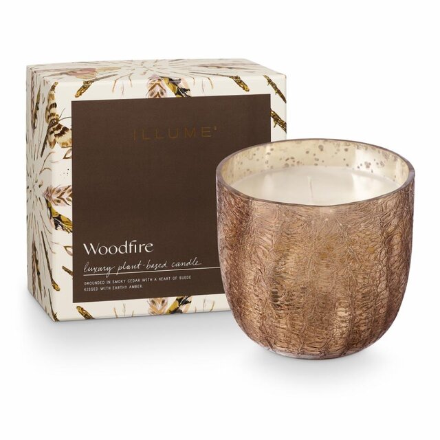Illume Woodfire crackle kaars bruin - 4628411900