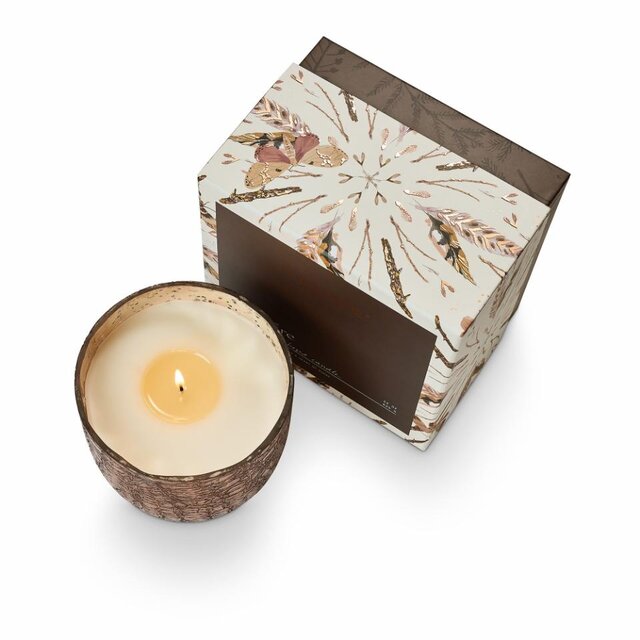 Illume Woodfire crackle kaars bruin - 4628411900