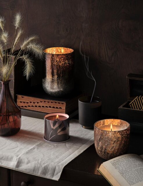 Illume Woodfire crackle kaars bruin - 4628411900