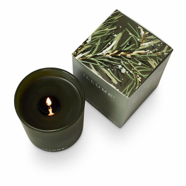 Illume Balsam & cedar box kaars groen - 4537507200