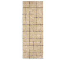 Lorena Canals Tappeto mosaico in lana ambra 80x230cm Lorena Canals Tappeto mosaico in lana ambra 80x230cm