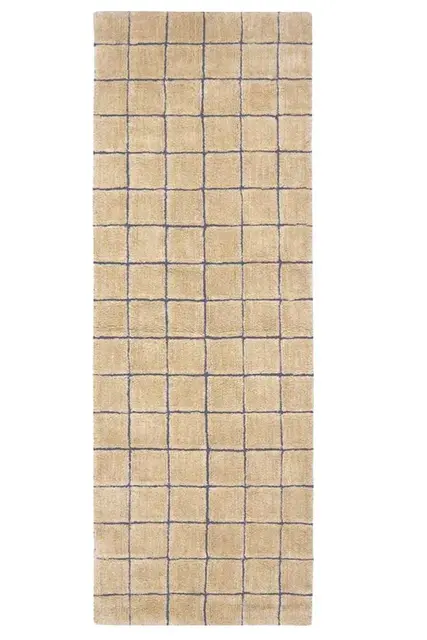 Lorena Canals Mosaic vloerkleed wol amber 80x230cm Lorena Canals Mosaic vloerkleed wol amber 80x230cm
