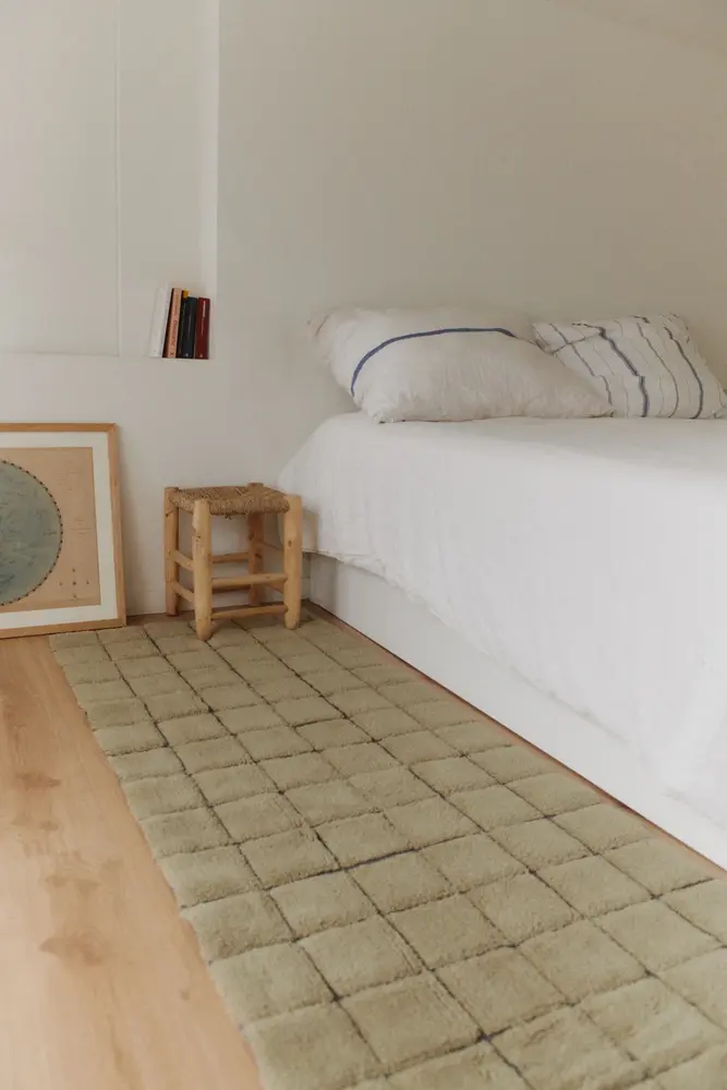 Lorena Canals Tapis mosaïque laine mousse 80x230cm Lorena Canals Tapis mosaïque laine mousse 80x230cm