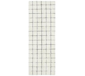 Lorena Canals Mosaikmatta i ull, naturfärgad 80x230cm Lorena Canals Mosaikmatta i ull, naturfärgad 80x230cm