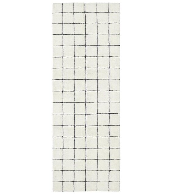 Lorena Canals Mosaikmatta i ull, naturfärgad 80x230cm Lorena Canals Mosaikmatta i ull, naturfärgad 80x230cm