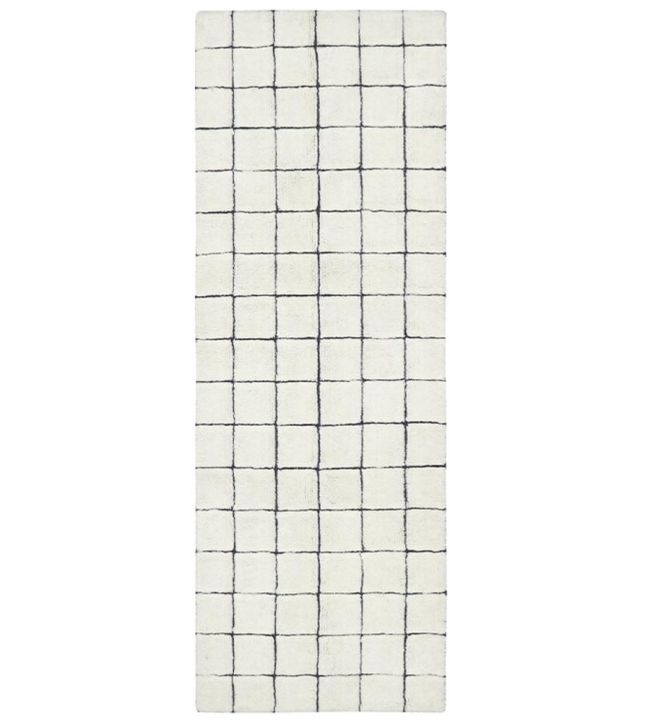 Lorena Canals Mosaik Wollteppich natur 80x230cm