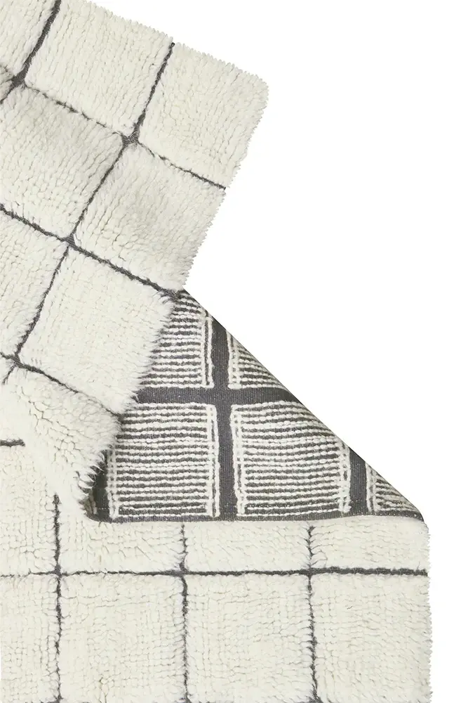 Lorena Canals Tapis mosaïque en laine naturelle 80x230cm