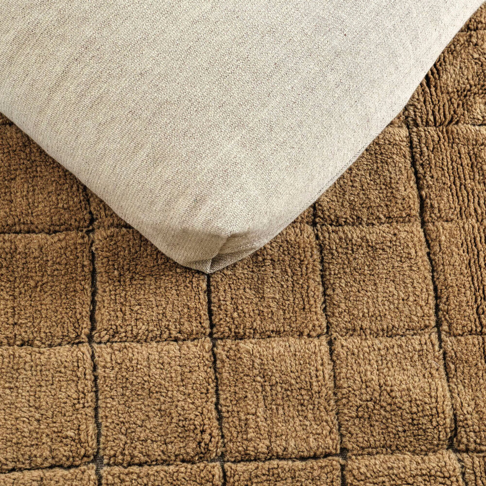 Lorena Canals Tappeto in lana a mosaico ocra 80x230cm