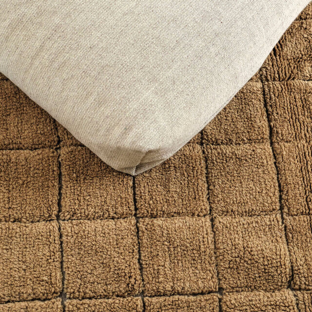 Lorena Canals Mosaik uldtæppe okker 80x230cm Lorena Canals Mosaik uldtæppe okker 80x230cm