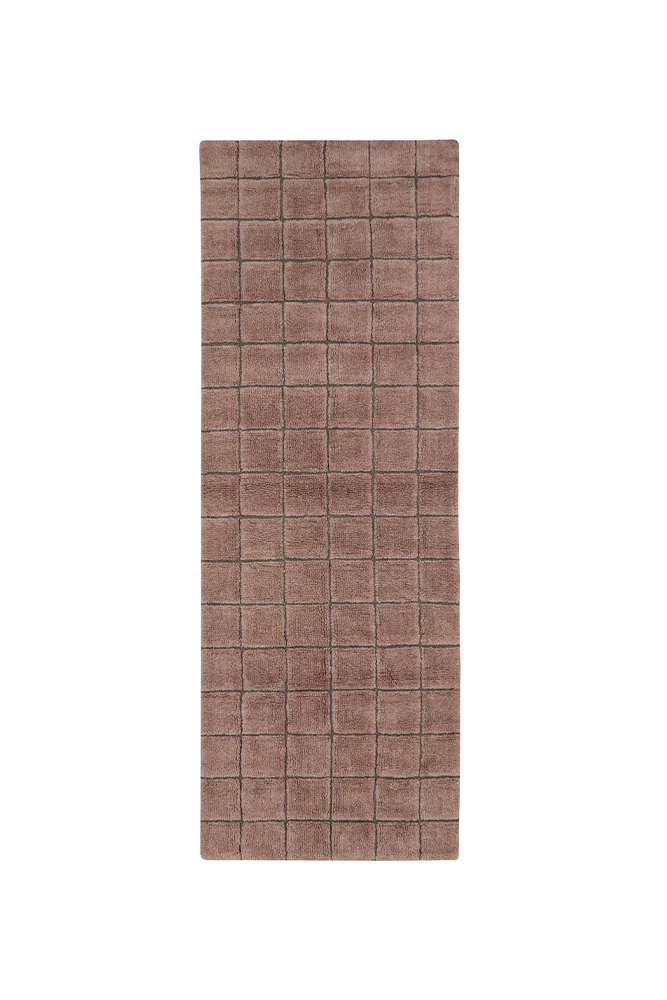 Lorena Canals Mosaic vloerkleed wol quartz 80x230cm