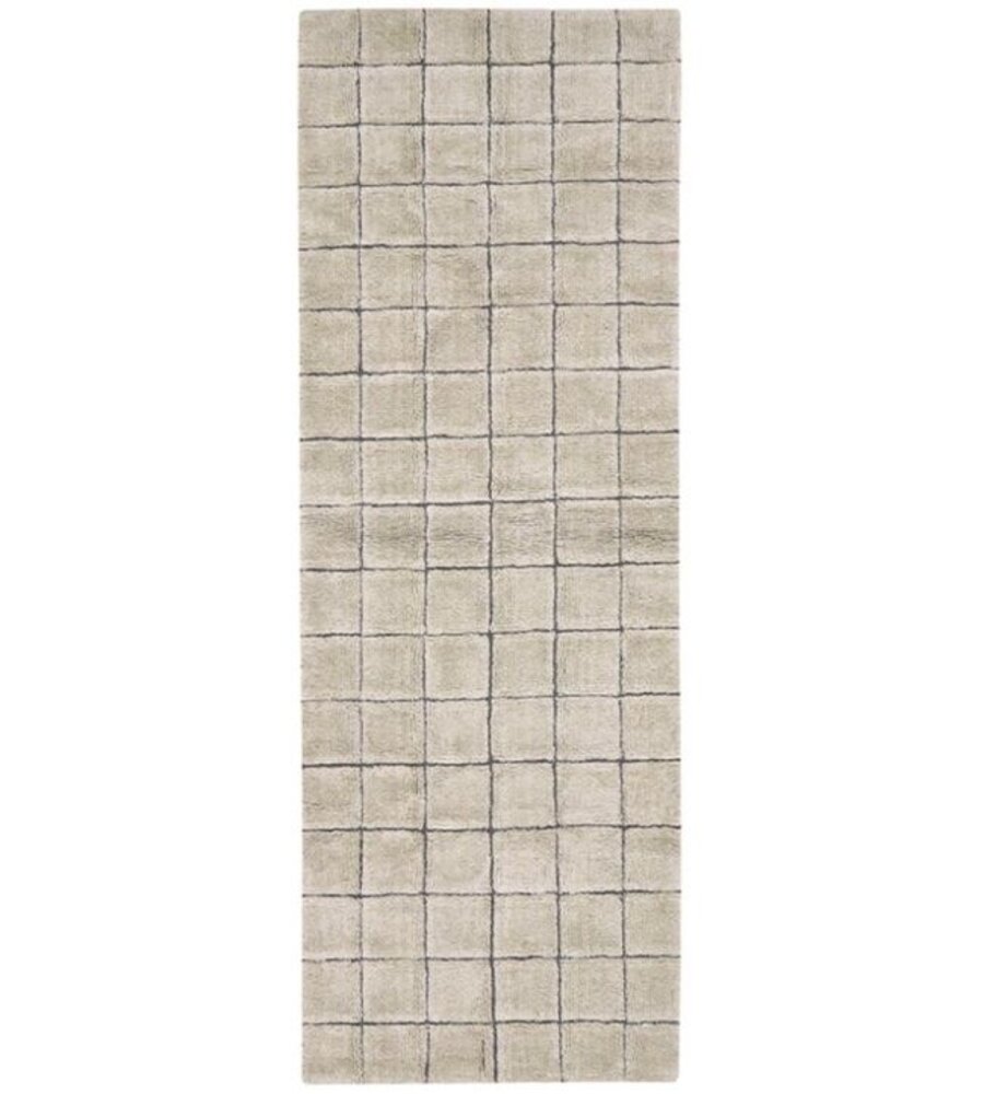 Lorena Canals Tapis mosaïque en laine et grès 80x230cm Lorena Canals Tapis mosaïque en laine et grès 80x230cm