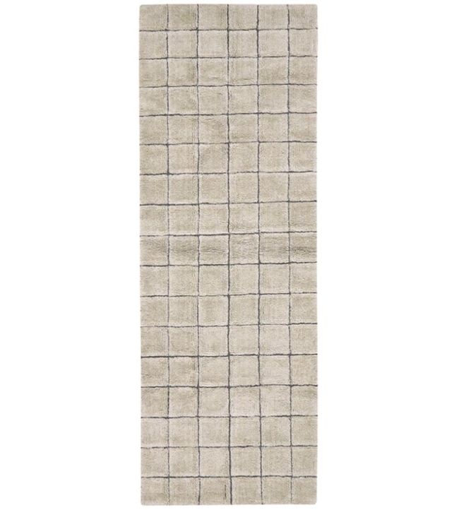 Lorena Canals Mosaic vloerkleed wol sandstone 80x230cm