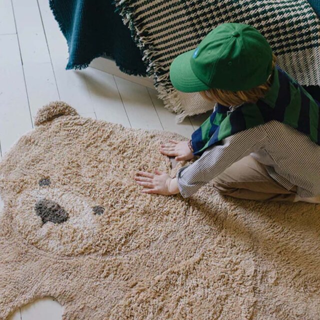 Lorena Canals Alfombra con forma de oso de 120x122 cm Lorena Canals Alfombra con forma de oso de 120x122 cm