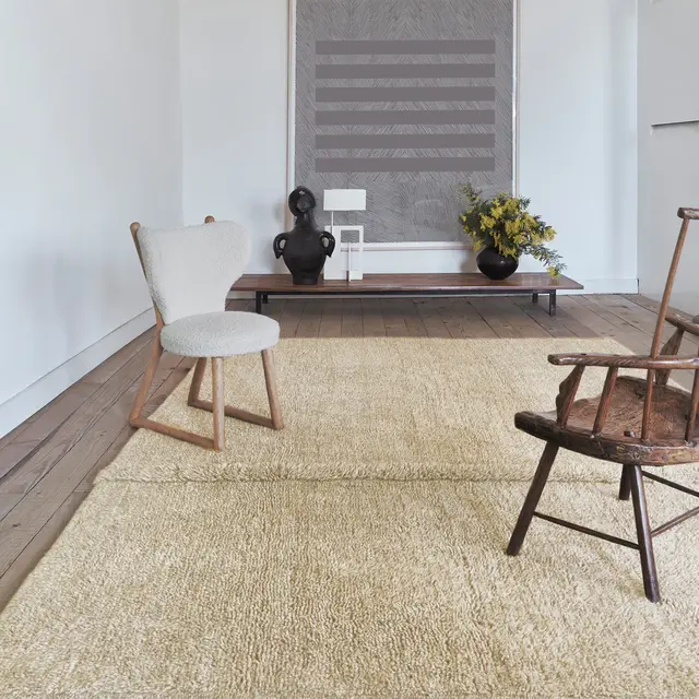 Lorena Canals Uld Tundra tæppe blandet får beige 170x240cm Lorena Canals Uld Tundra tæppe blandet får beige 170x240cm