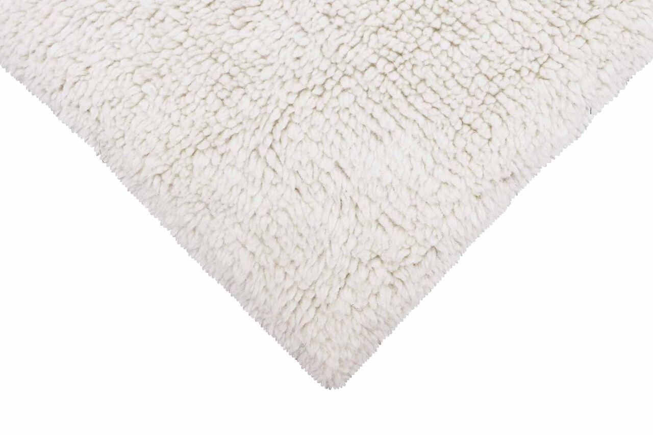 Lorena Canals Tapis Woolable Tundra en laine, motif mouton blanc, 170 x 240 cm