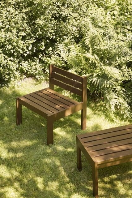 Hubsch Sgabello da esterno Haus piccolo marrone Hubsch Sgabello da esterno Haus piccolo marrone