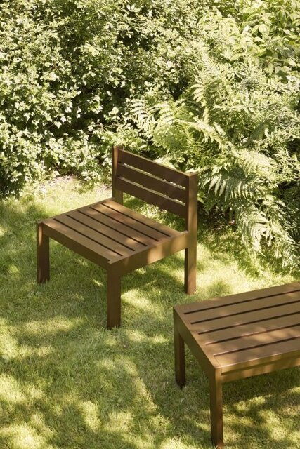 Hubsch Fauteuil de jardin Haus marron Hubsch Fauteuil de jardin Haus marron