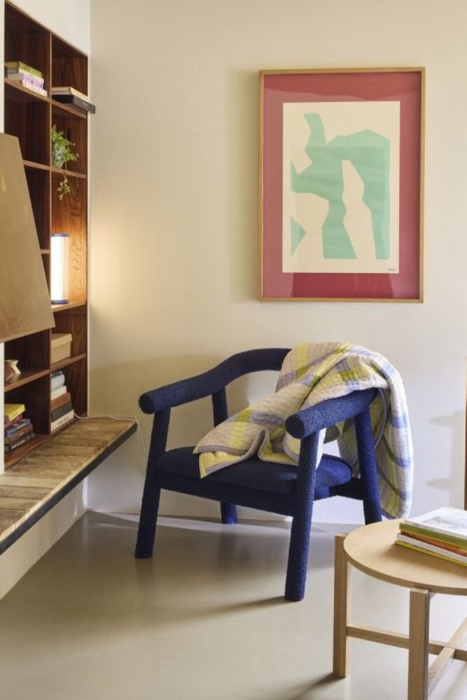 Hubsch Ouli loungestol mörkblå Hubsch Ouli loungestol mörkblå