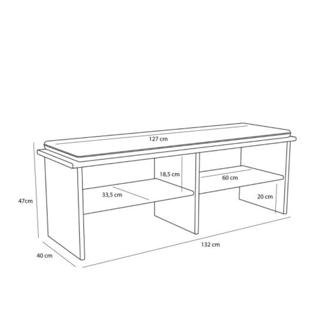Hubsch Layer bench natural Hubsch Layer bench natural