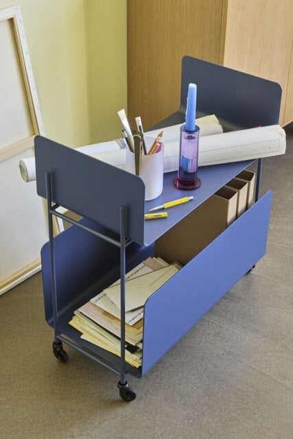 Hubsch Carrello Ays blu scuro Hubsch Carrello Ays blu scuro