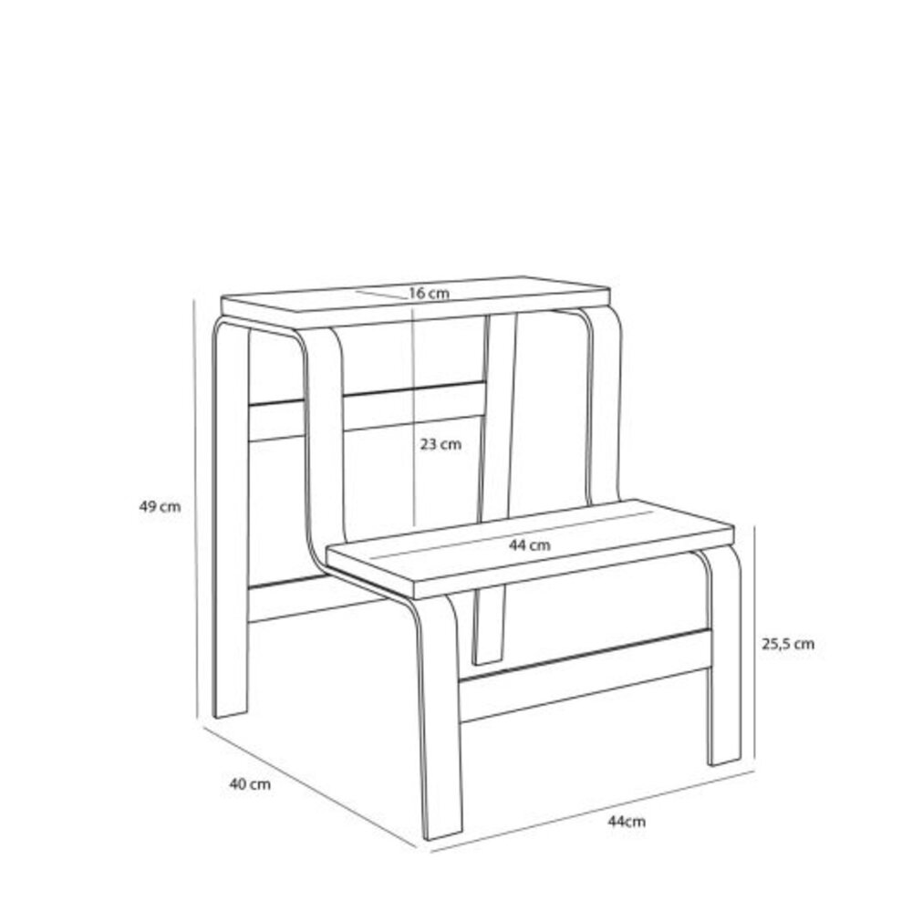 Hubsch Tritthocker blau/braun Hubsch Tritthocker blau/braun