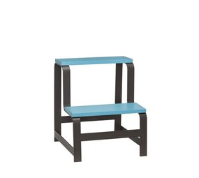 Hubsch Step kruk blauw/bruin Hubsch Step kruk blauw/bruin