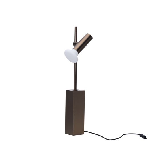 Hubsch Blanc Lampe De Table En Laiton Poli
