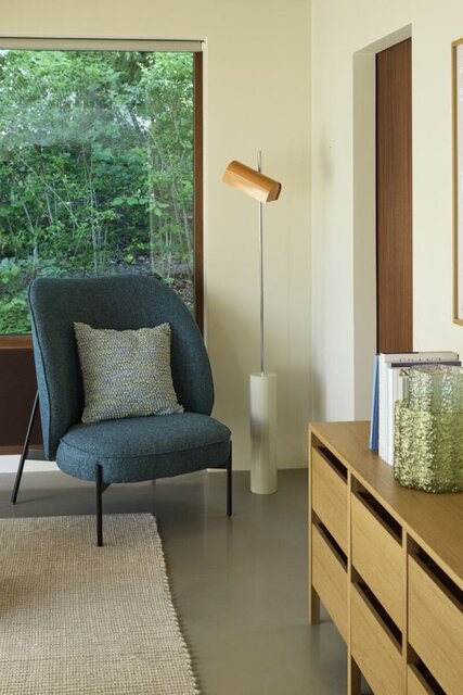 Hubsch Reflector floor lamp orange Hubsch Reflector floor lamp orange