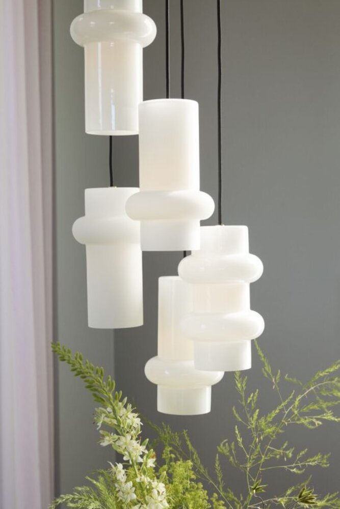 Hubsch Suspension Pilule double blanc brillant Hubsch Suspension Pilule double blanc brillant