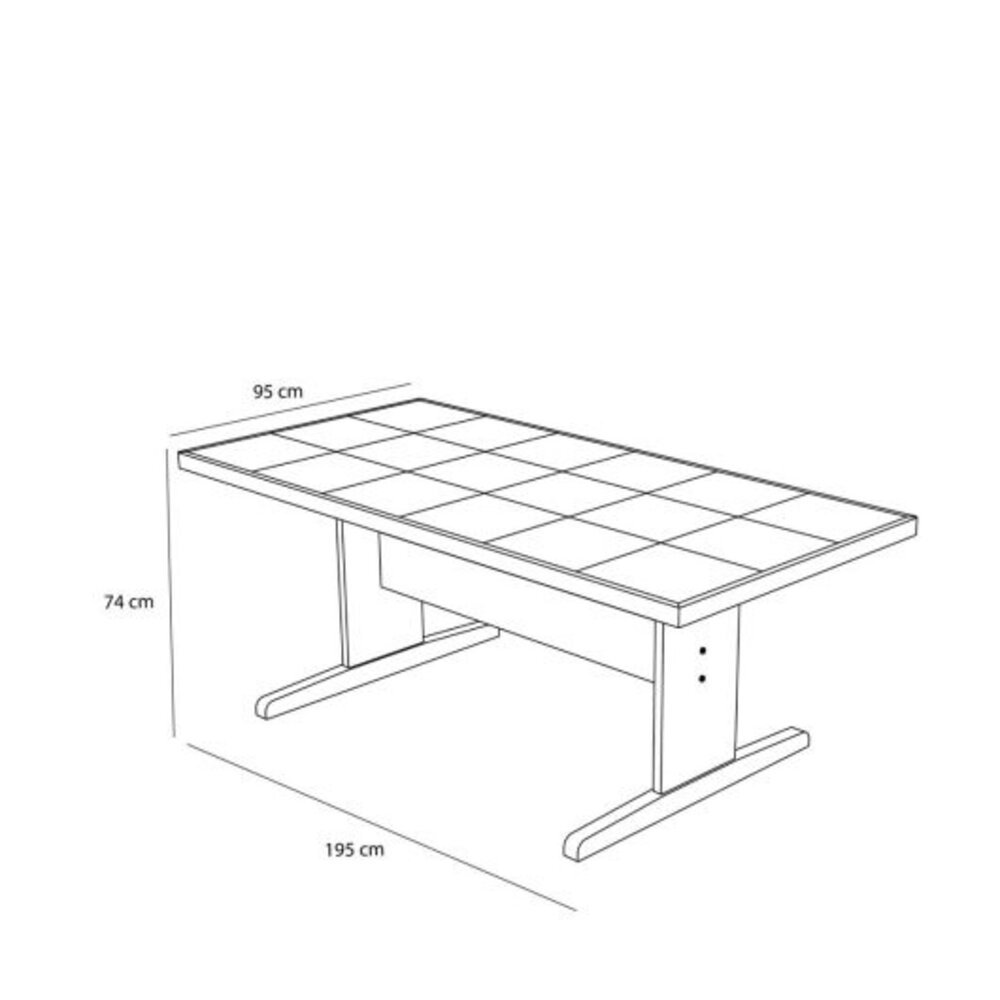 Hubsch Skak tafel naturel Hubsch Skak tafel naturel