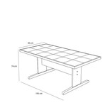 Hubsch Skak tafel naturel Hubsch Skak tafel naturel