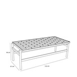 Hubsch Tavolino da caffè con motivo multicolore Hubsch Tavolino da caffè con motivo multicolore