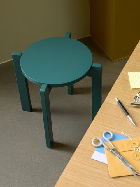 Hubsch Always stool petrol Hubsch Always stool petrol