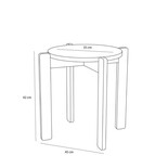 Hubsch Always stool light gray Hubsch Always stool light gray