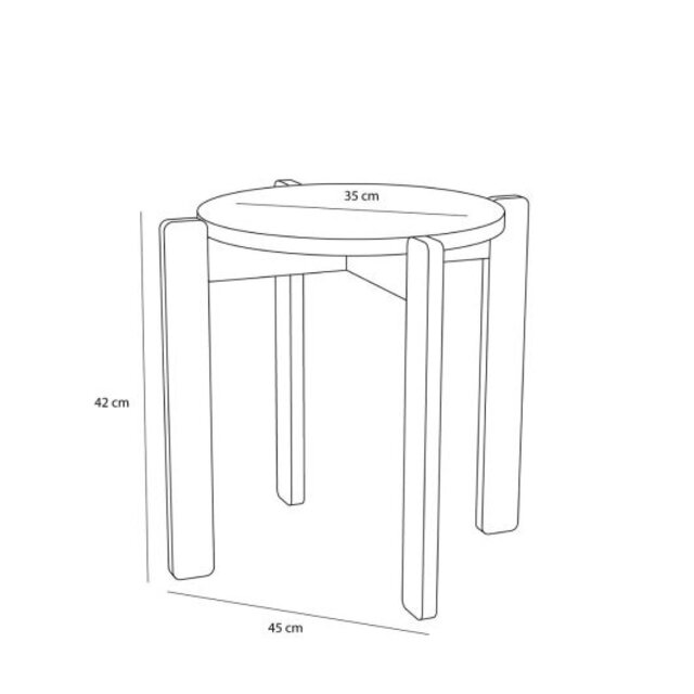Hubsch Always stool light gray Hubsch Always stool light gray