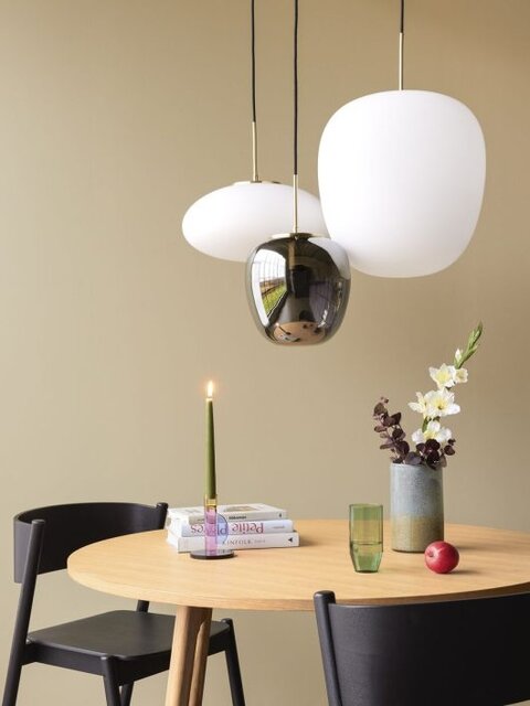 Hubsch Mesa de comedor de madera alrededor Hubsch Mesa de comedor de madera alrededor