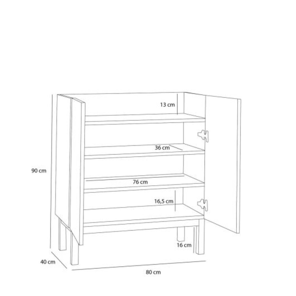 Hubsch Armoire Arche naturelle