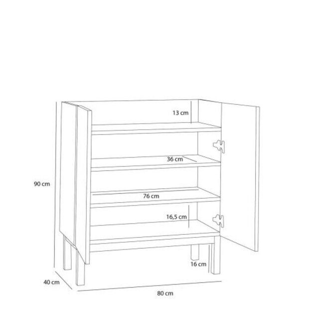 Hubsch Armoire Arche naturelle