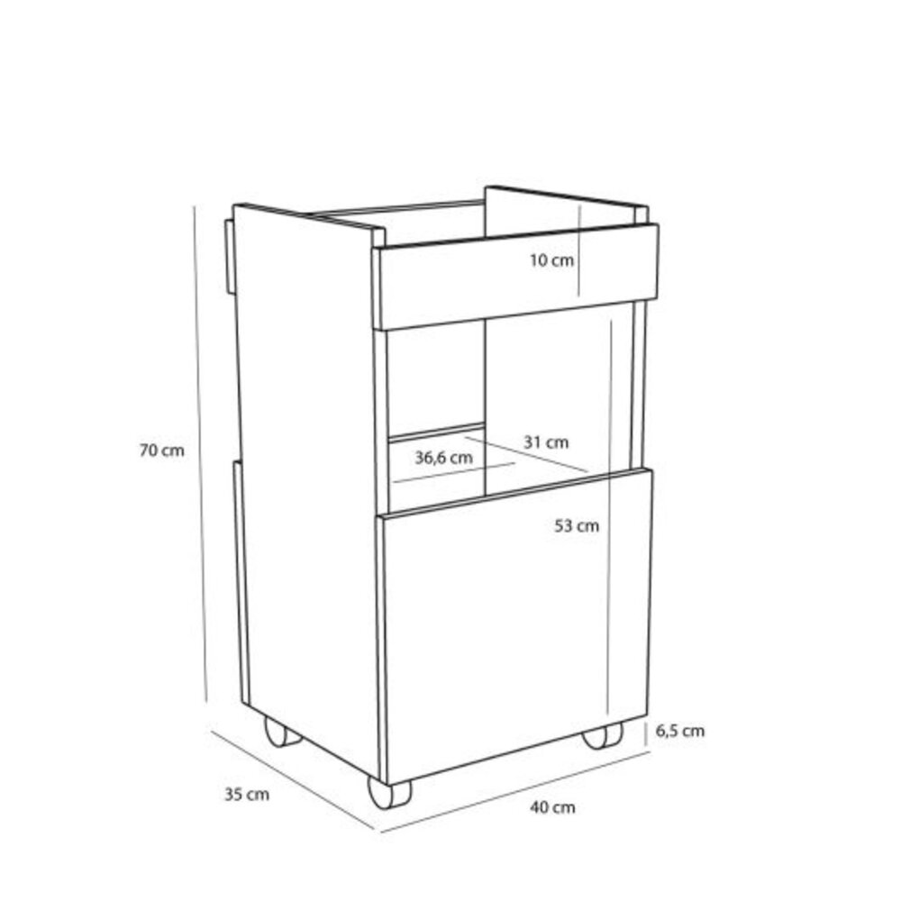 Hubsch Carrello Forma naturale Hubsch Carrello Forma naturale
