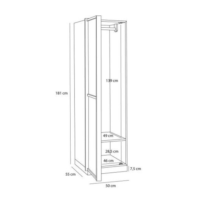 Hubsch Kura garderobe naturlig Hubsch Kura garderobe naturlig