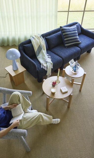 Hubsch Four salontafel naturel set van 2 stuks Hubsch Four salontafel naturel set van 2 stuks