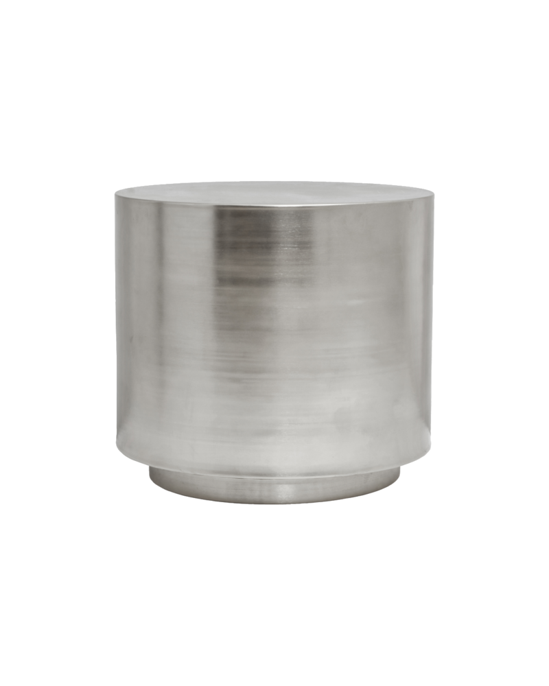 House Doctor Beistelltisch mit Trittstufe, gebürstetes Silber House Doctor Beistelltisch mit Trittstufe, gebürstetes Silber