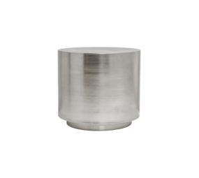 House Doctor Beistelltisch mit Trittstufe, gebürstetes Silber