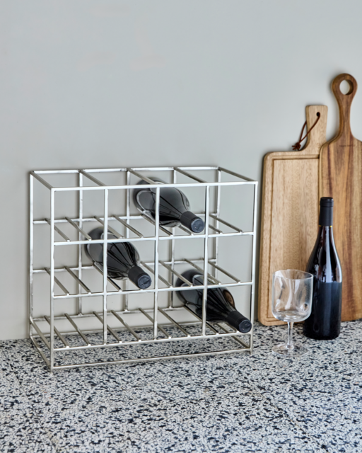 House Doctor Botellero plateado para 12 vinos House Doctor Botellero plateado para 12 vinos